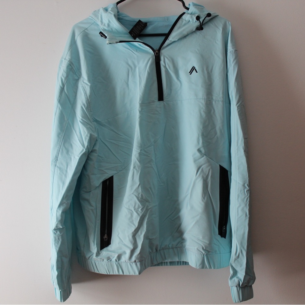 Light Blue Windbreaker Jacket